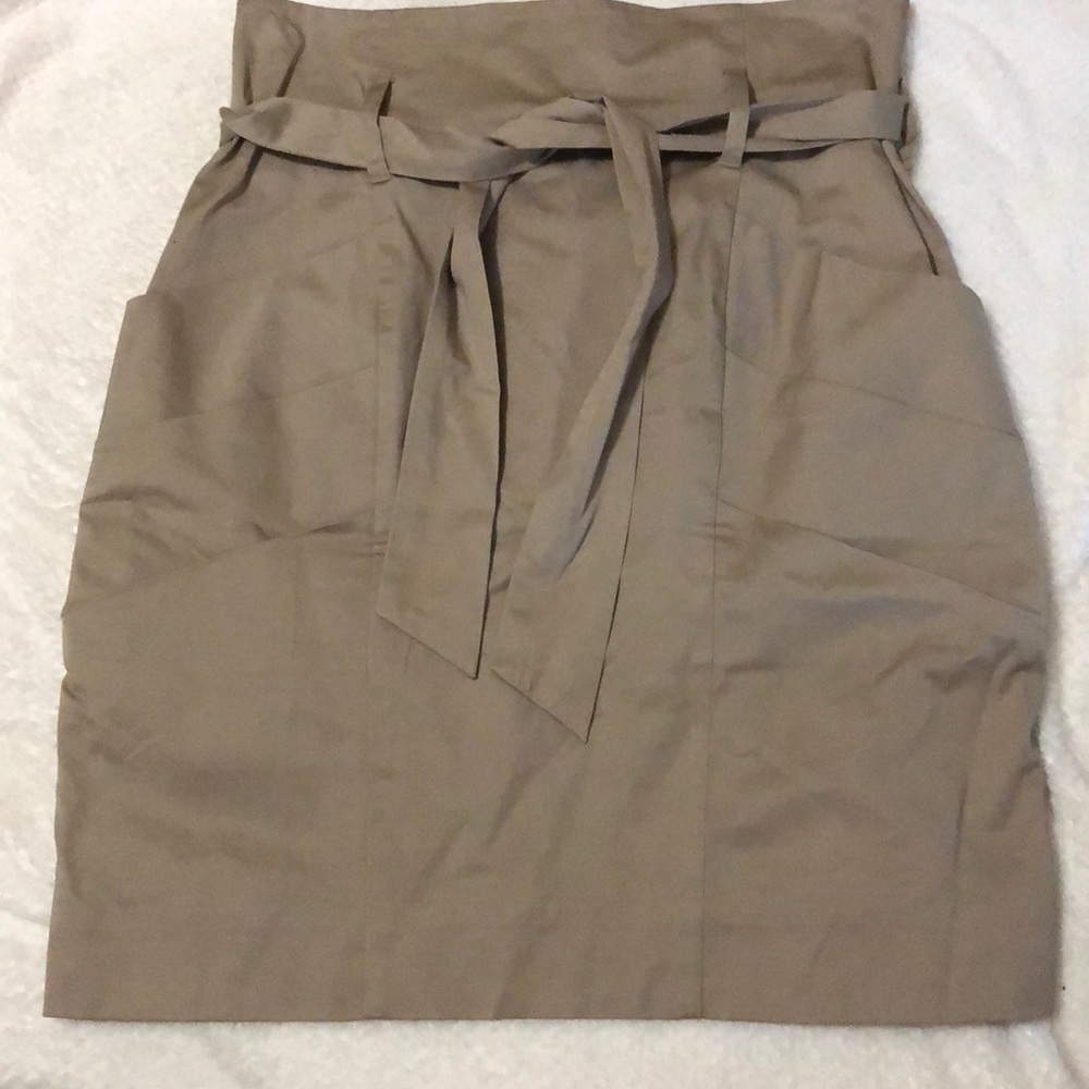 BCBG tan pencil skirt